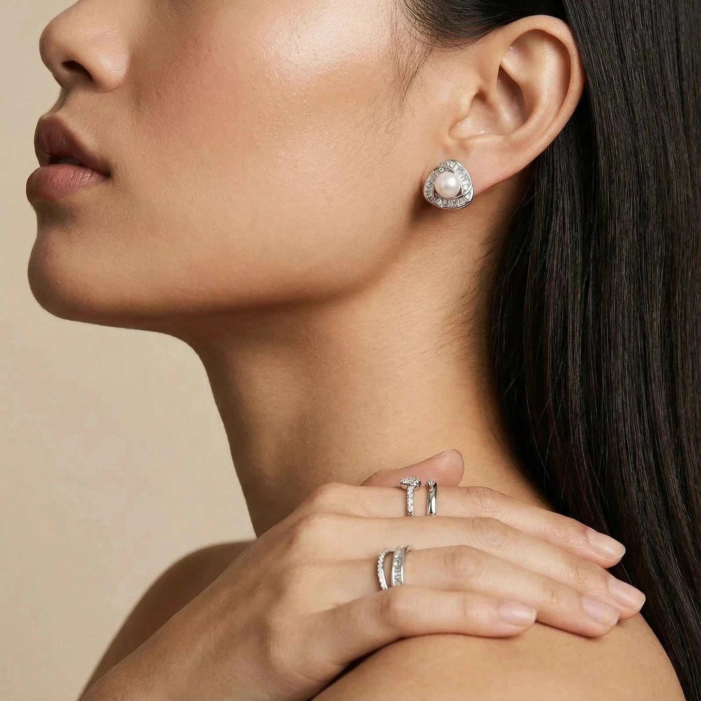 Luminous Pearl Triangles | Najera Studio