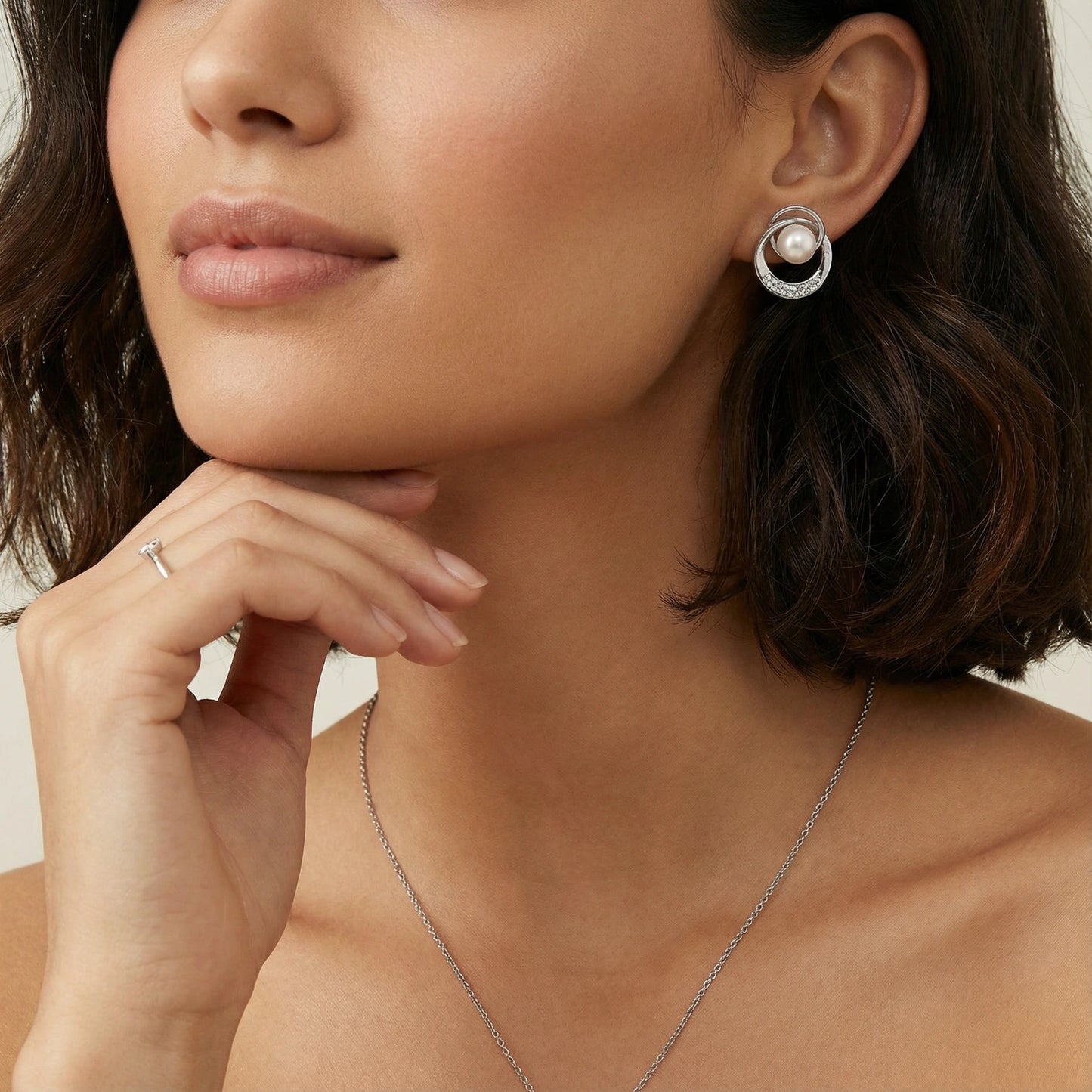 Pearl Orbit Studs | Najera Studio