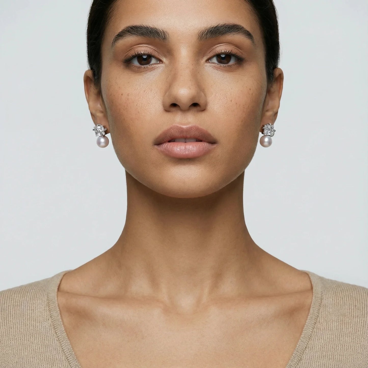Stardust Pearl Drop Earrings | Najera Studio